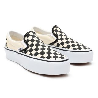 Checkerboard Classic Slip-On Platform Shoes