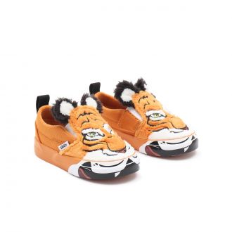 TODDLER VANS X PROJECT CAT WILD TIGER SLIP-ON VELCRO SHOES (1-4 YEARS)